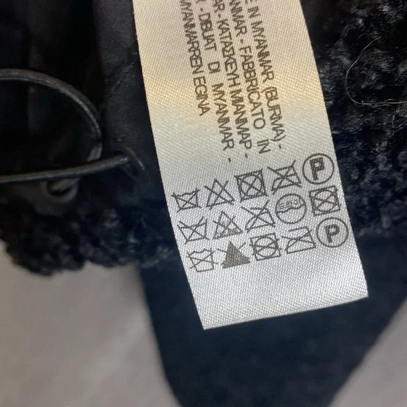 Zara Fleece Teddy Jacket in Black - Picture 8 of 10